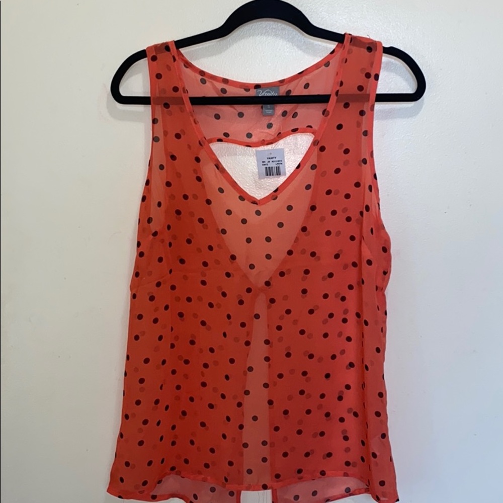 NWT Vanity Women’s Tank Shear Blouse